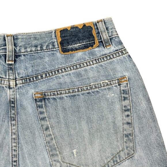 Vintage Eddie Bauer Reworked Denim Cutoffs Shorts 30 Light Wash High Rise Jean - Picture 3 of 5